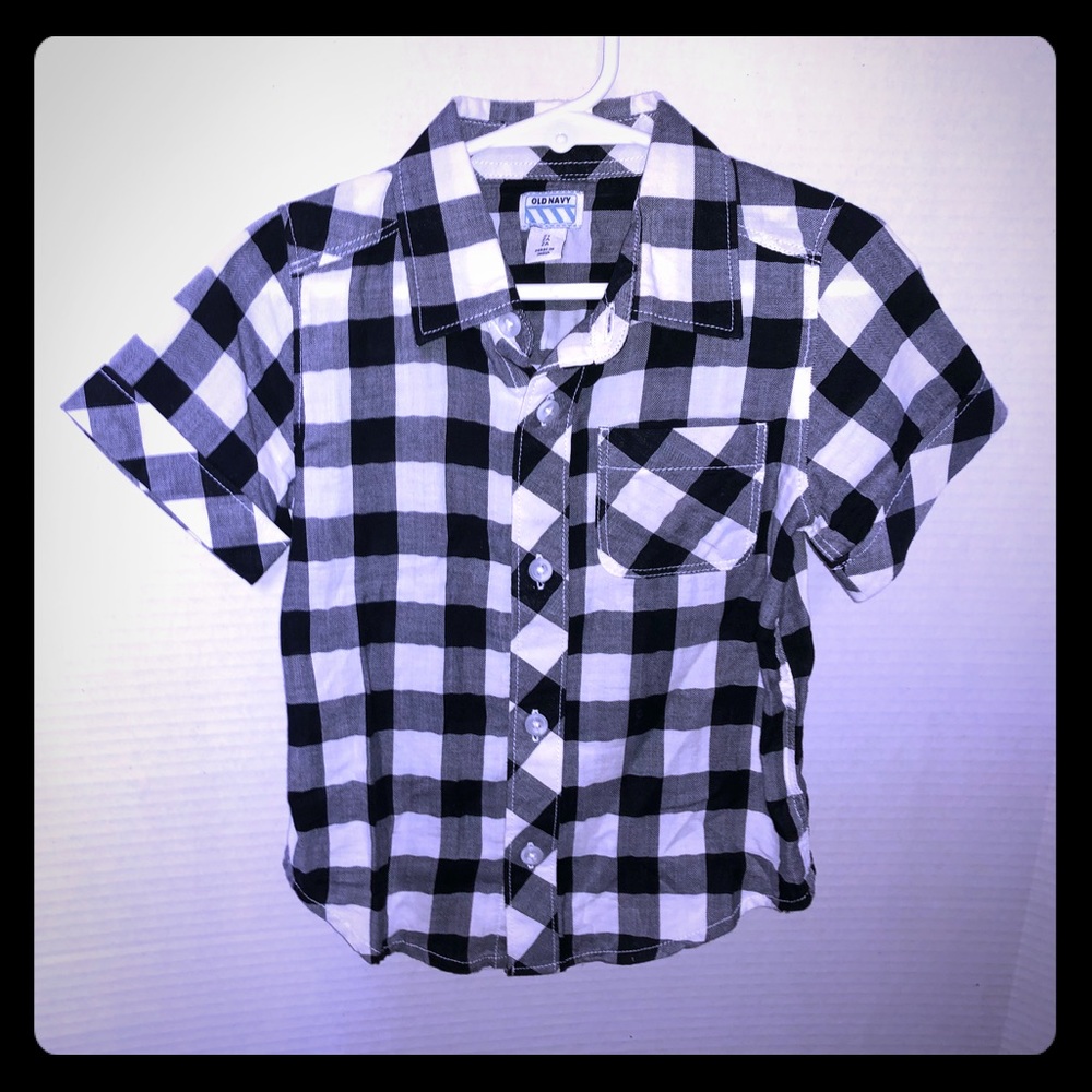 Black and White Button Down Shirt